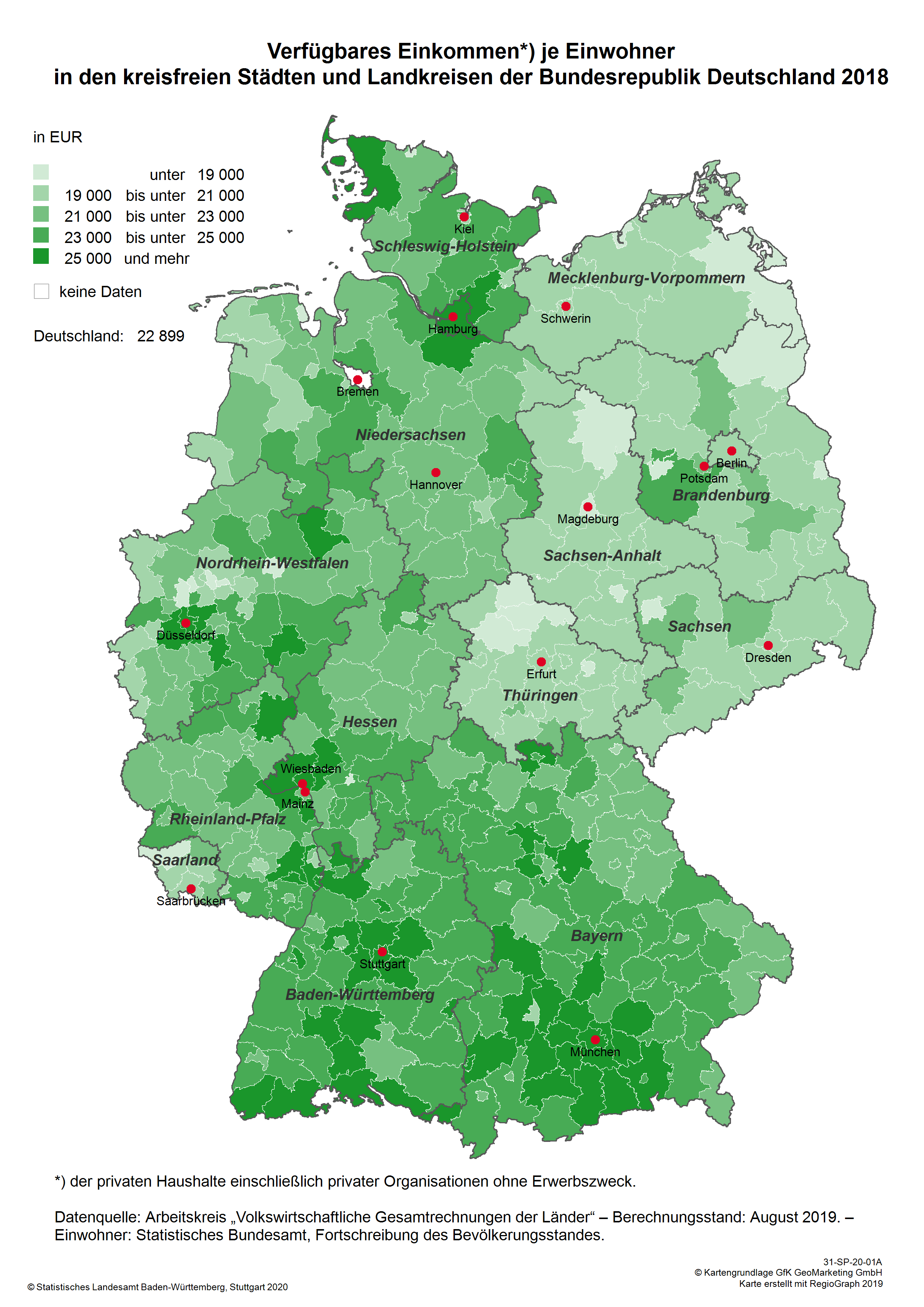 Einkommen (Kreise) | Statistikportal.de